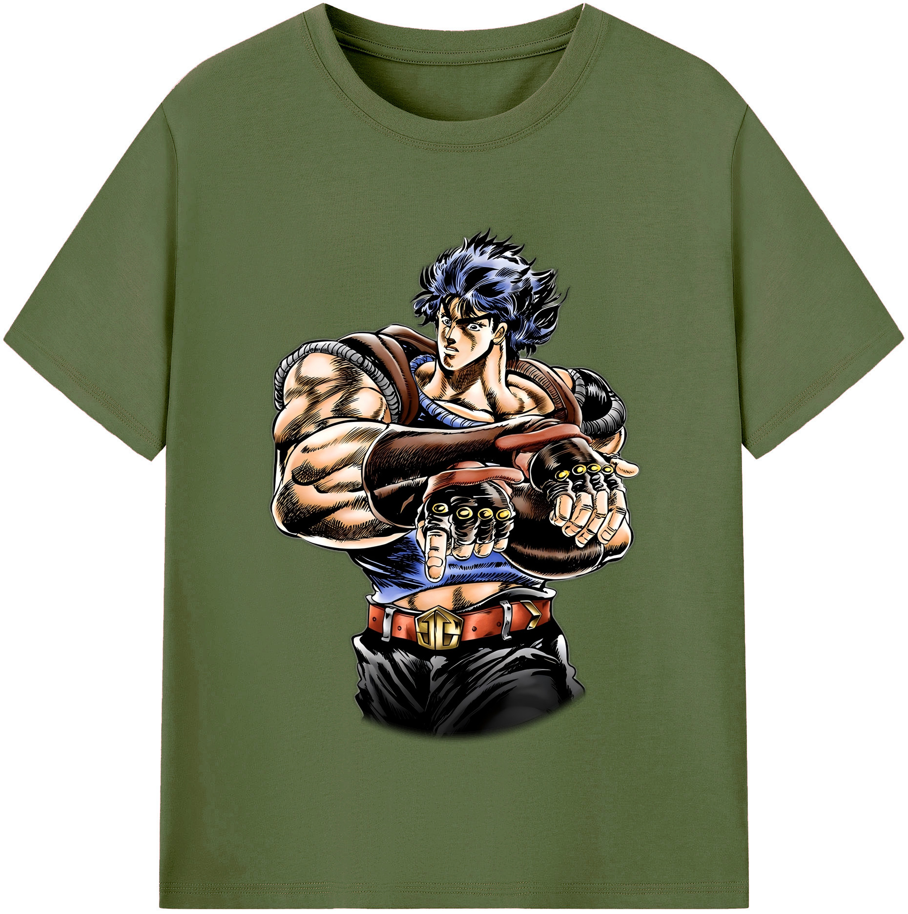 （画像用） ジョジョの奇妙な冒険 /ジョナサン?ジョースター JoJo's Bizarre Adventure Jonathan Joestar 綿100％半袖Tシャツ（フロントプリント）
